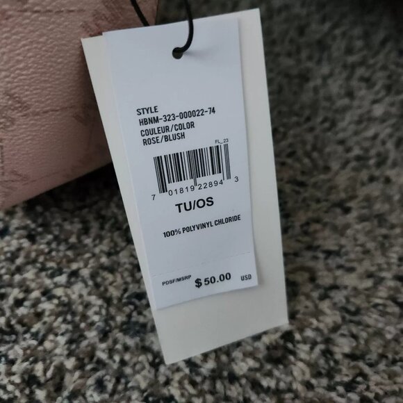 NWT $50 Nicole Miller Small Bag Pink Logo All Over Short Shoulder Strap - Picture 3 of 5